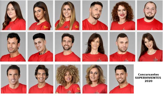 Concursantes de Supervivientes 2020 nombres, apellidos y fotos de